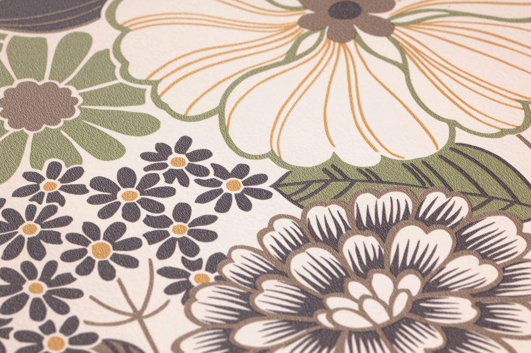 Papel pintado floral Papel pintado Melissa beige Ver detalle