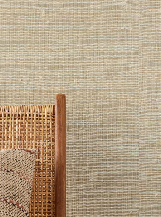Natural Wallpaper Wallpaper Grass on Roll 10 ivory Room View