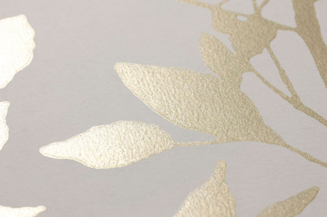 Botanische Tapeten Tapete Glorette Gold Detailansicht