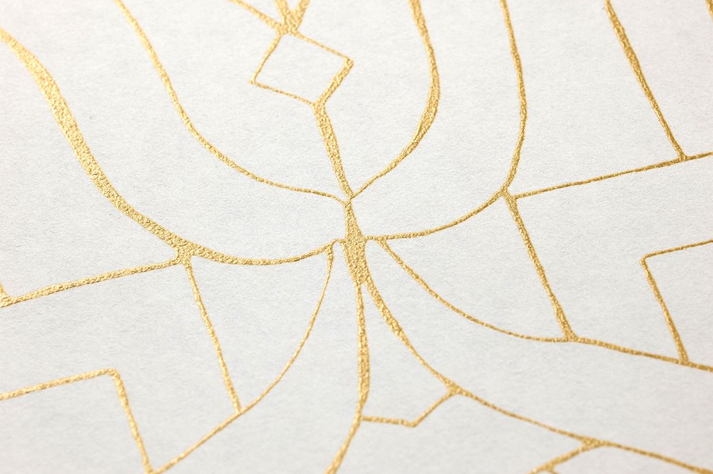 Oriental Wallpaper Wallpaper Lotus cream white Detail View