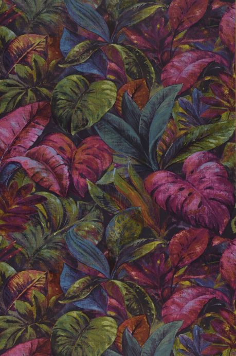 Papel de parede folhas e frondes Papel de parede Hirondelle violeta Largura do rolo