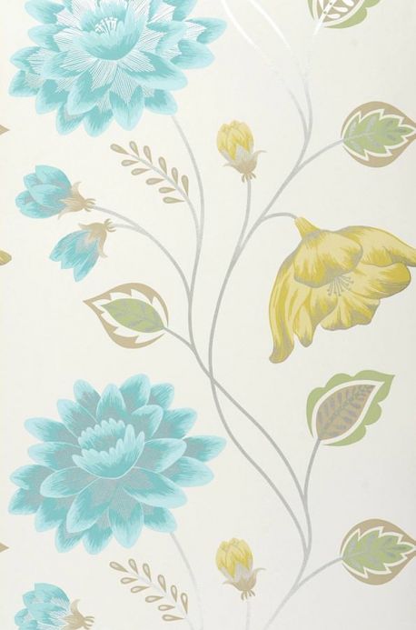 Archiv Wallpaper Olina pastel turquoise Roll Width