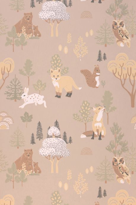 Children’s Wallpaper Wallpaper Deep Forest light grey beige Roll Width