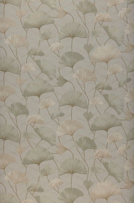 Leaf and Foliage Wallpaper Wallpaper Ginkgo light grey Roll Width