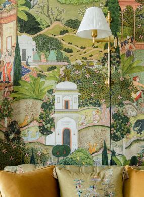 Wandbild Gardens of Jaipur Grüntöne Raumansicht