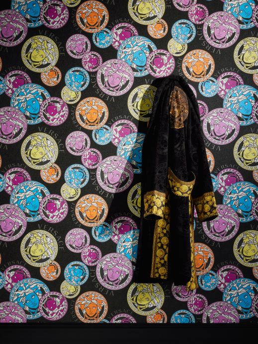 Versace Wallpaper Wallpaper Medusa black Room View