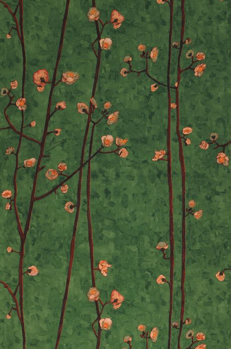Brown Wallpaper Wallpaper VanGogh Branches leaf green Roll Width