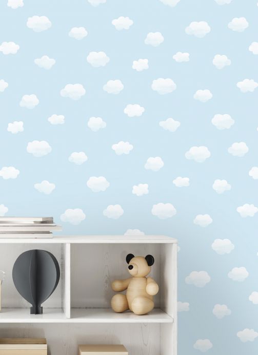 Children’s Wallpaper Wallpaper Colette light blue Room View