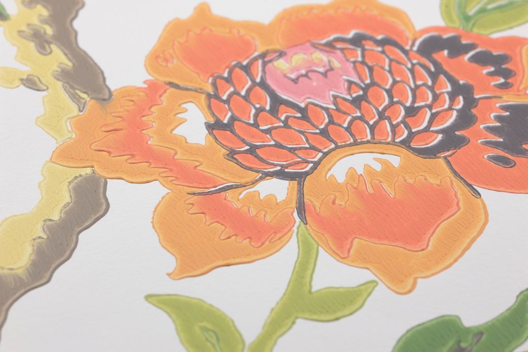 Archiv Papier peint Sloana orange Vue détail