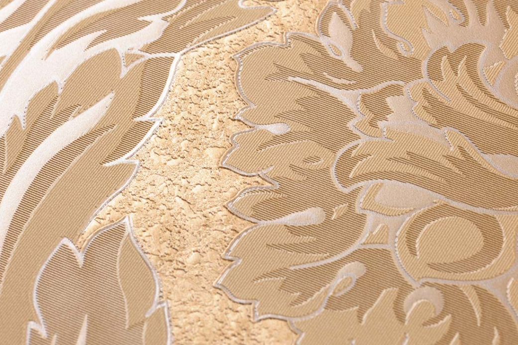 Floral Wallpaper Wallpaper Clarissa matt gold Detail View