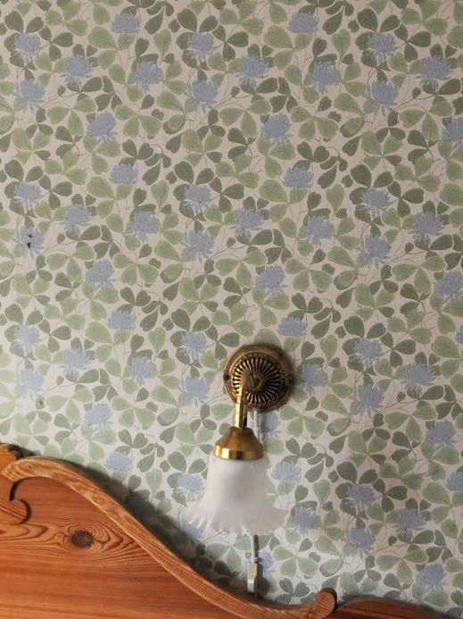 Paper-based Wallpaper Wallpaper Ludivine light blue Room View