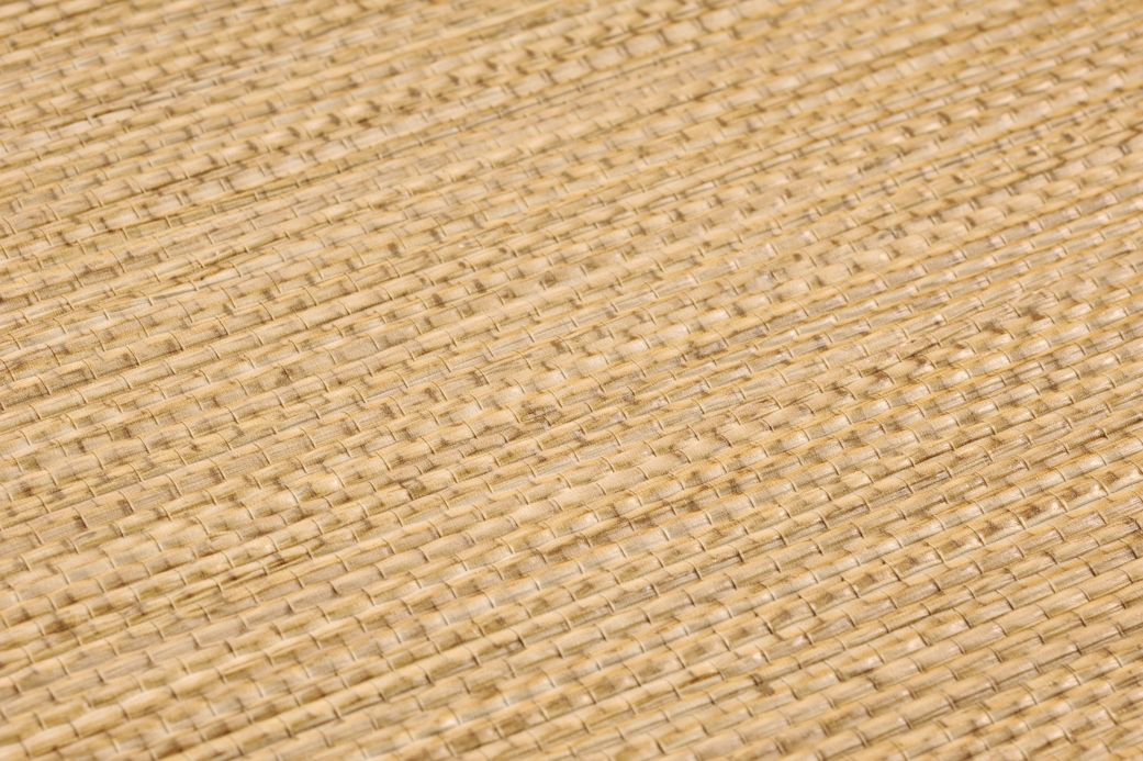 Plain Wallpaper Wallpaper Grasscloth Impression brown beige Detail View
