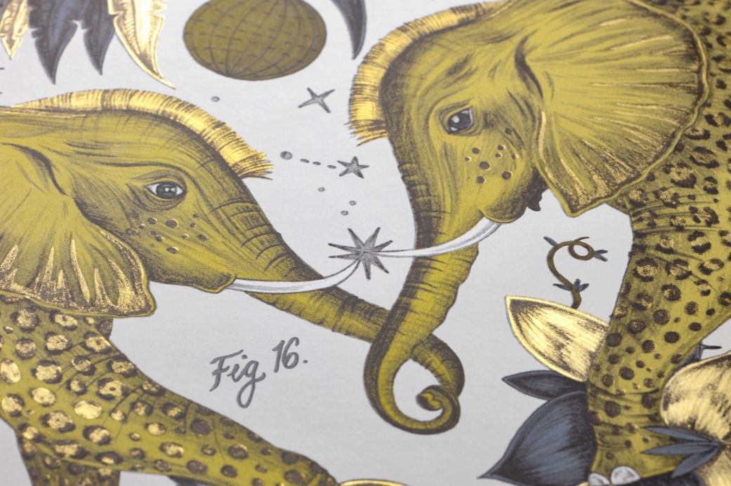 Elephant Wallpaper Wallpaper Zambezi pale yellow Detail View