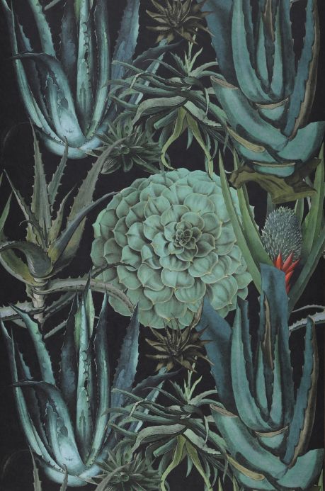Papel pintado Mindthegap Fotomural Succulentus negro Ancho rollo