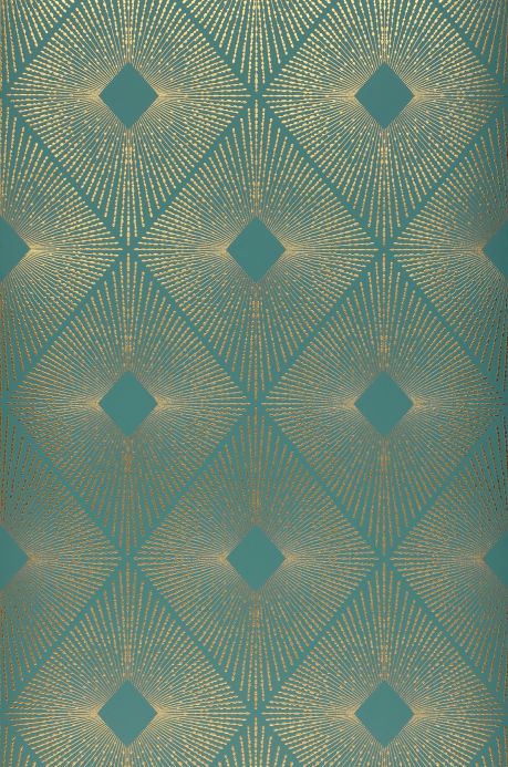Art Deco Wallpaper Wallpaper Metropolis pale mint-turquoise Roll Width