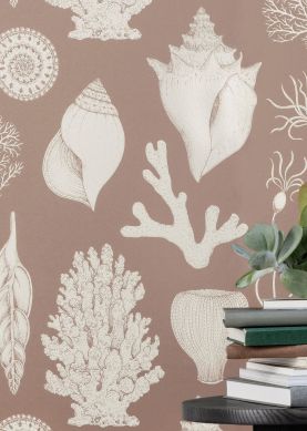 Wallpaper Shells pastel brown Room View