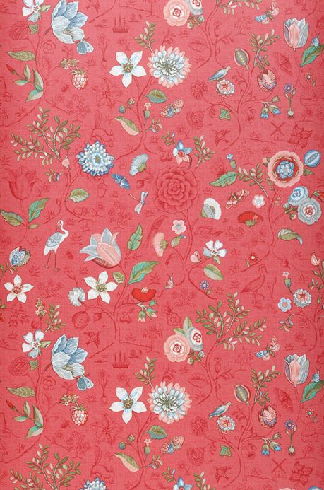 Bird Wallpaper Wallpaper Carline antique pink Roll Width