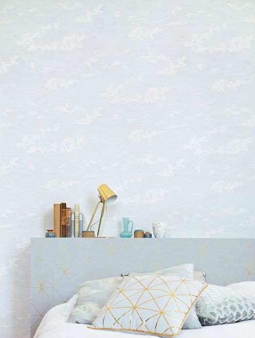 Design Wallpaper Wallpaper Skyward mint turquoise Room View