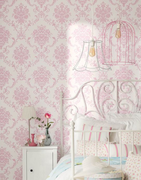 Archiv Papel pintado Emmeline rosa pastel Ver habitación