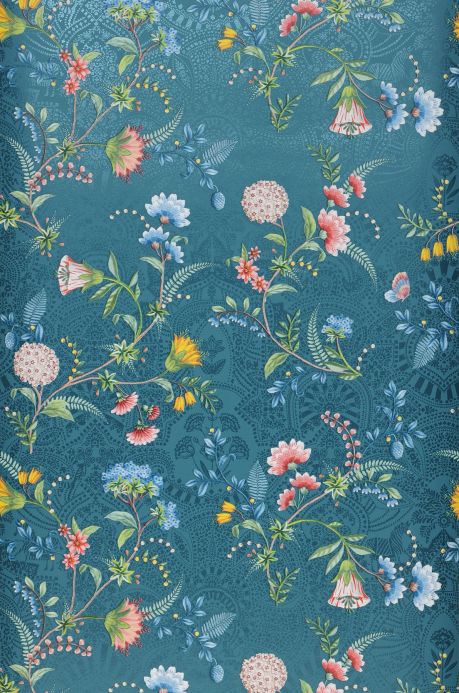 Floral Wallpaper Wallpaper Pomona water blue Roll Width