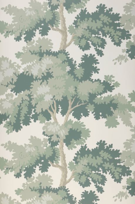 Colours Wallpaper Raphael Trees shades of green Roll Width