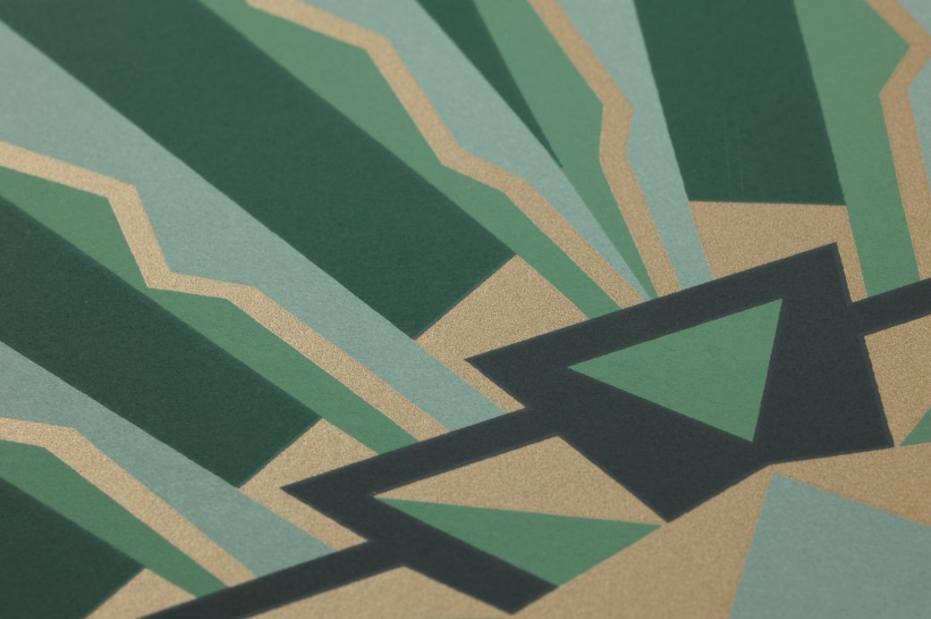 Papel pintado Art Decó Papel pintado Tonda verde pino Ver detalle