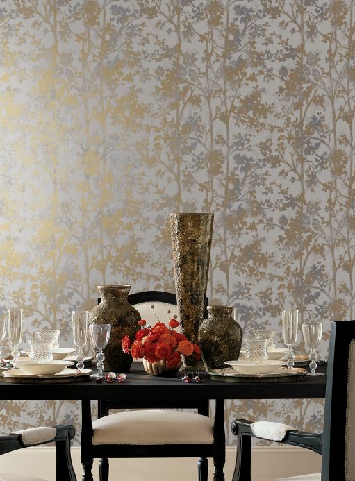 Metallic Wallpaper Wallpaper Saranda eggshell Room View
