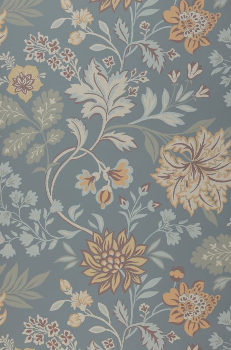 Floral Wallpaper Wallpaper Ebba mint grey Roll Width