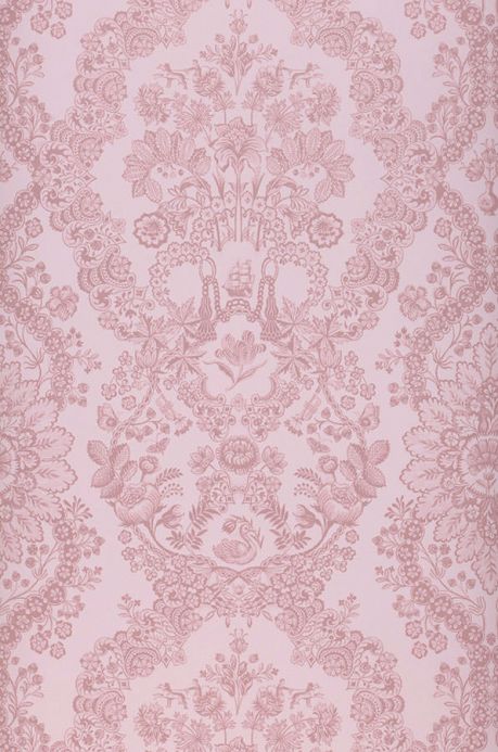 Papel de parede clássico Papel de parede Nuria rosa pálido Largura do rolo