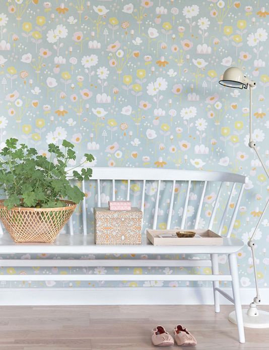 Wallpaper Wallpaper Bloom grey Room View