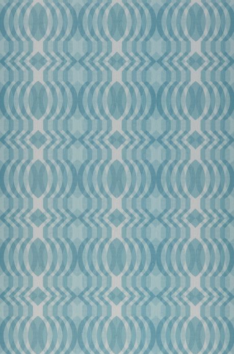 Geometric Wallpaper Wallpaper Chakra shades of turquoise Roll Width