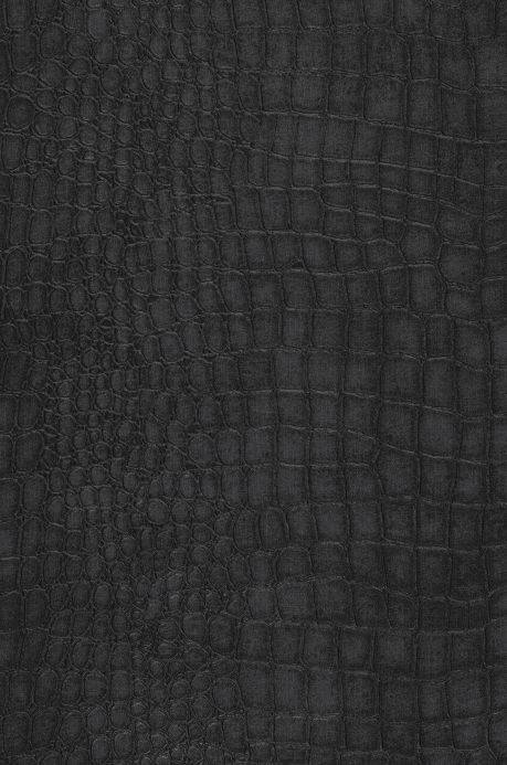 Schwarze Tapeten Tapete Caiman Anthrazitgrau A4-Ausschnitt
