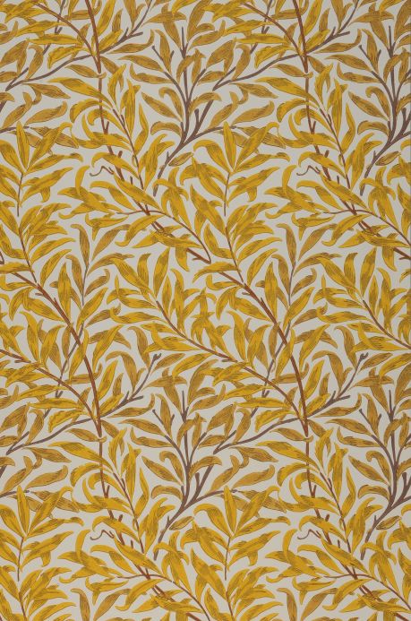 Papel de parede William Morris Papel de parede Darcie amarelo limão Largura do rolo