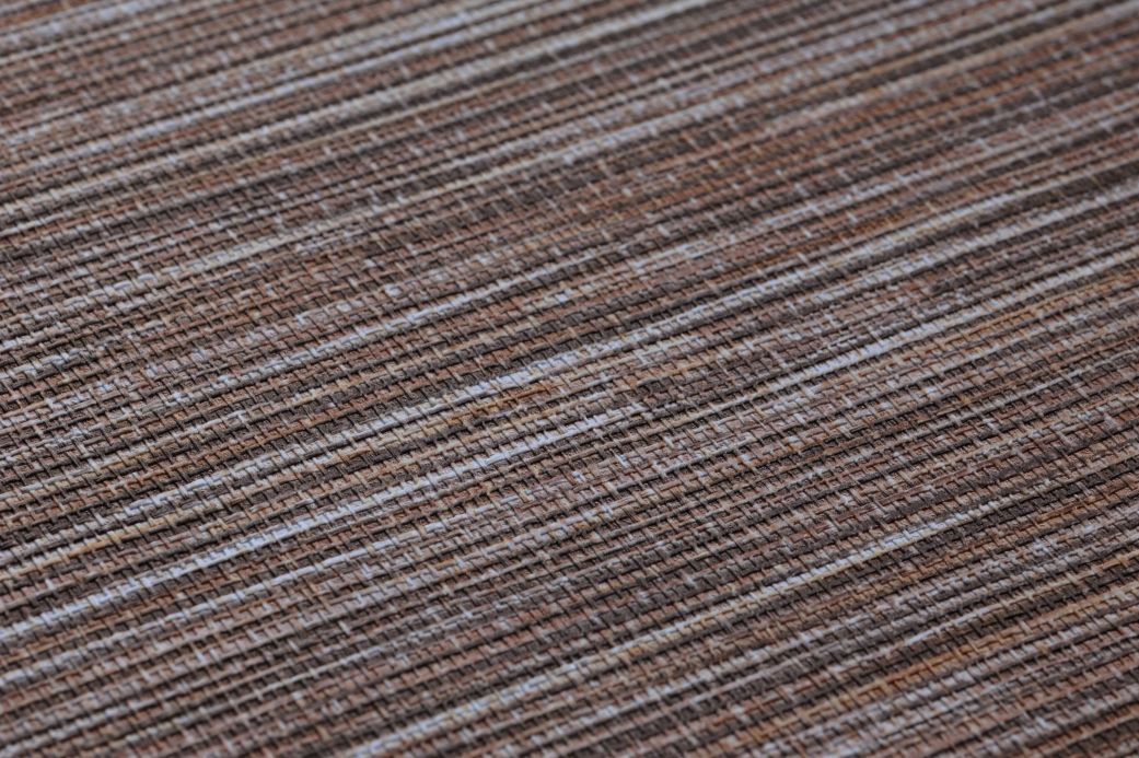 Plain Wallpaper Wallpaper Grasscloth Illusion dark brown Detail View