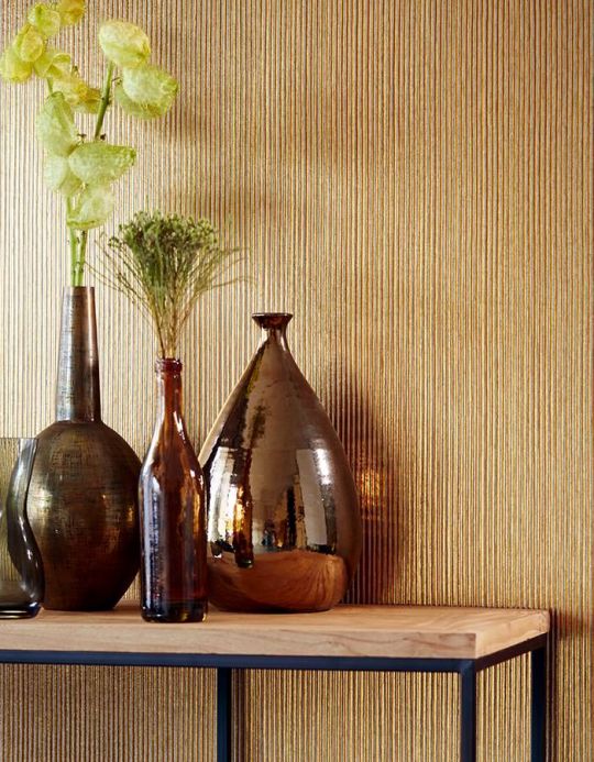Archiv Wallpaper Isidor yellow gold Room View