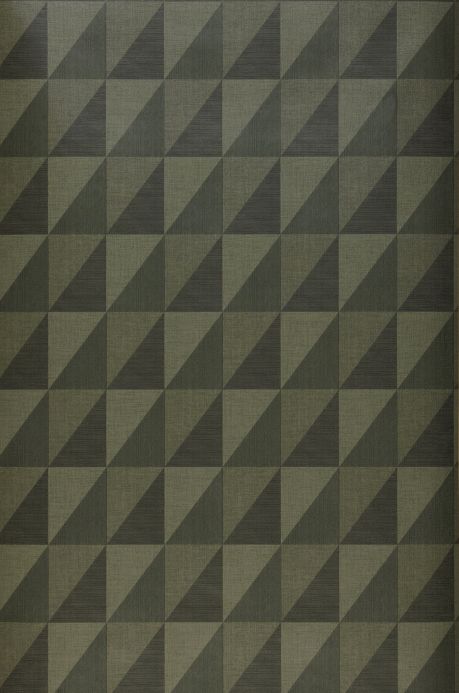 Papel de parede geométrico Papel de parede Alwara verde escuro Largura do rolo