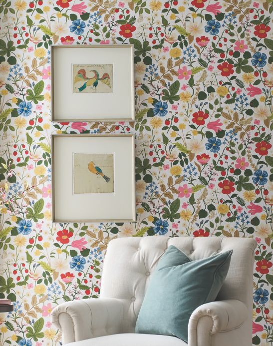 Paper-based Wallpaper Wallpaper Strawberry Garden white Room View
