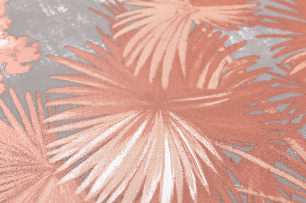 Shabby Chic Wallpaper Wallpaper Alenia copper brown shimmer Detail View
