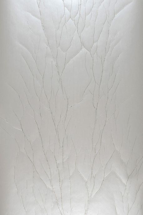 Papel pintado efecto arrugado Papel pintado Crush Tree 03 blanco crema Ancho rollo
