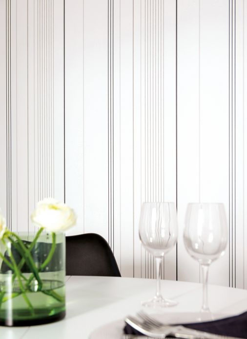 Striped Wallpaper Wallpaper Alanon grey Room View