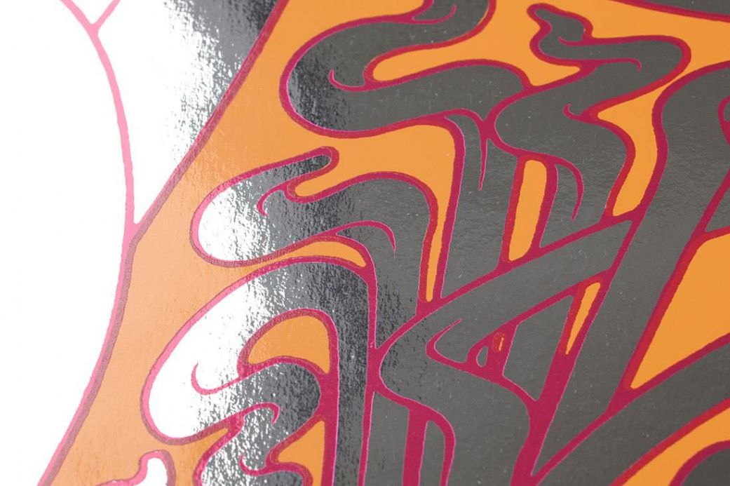 Orange Wallpaper Wallpaper Flower of Love chrome lustre Detail View