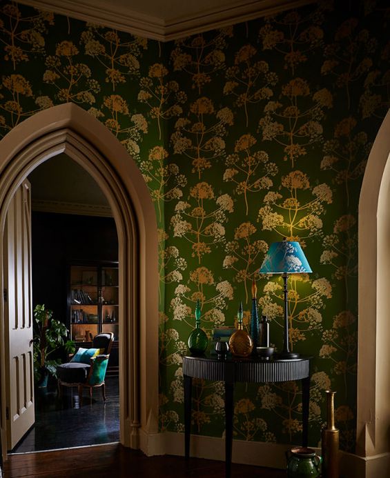 Archiv Wallpaper Emorie pearl green Room View
