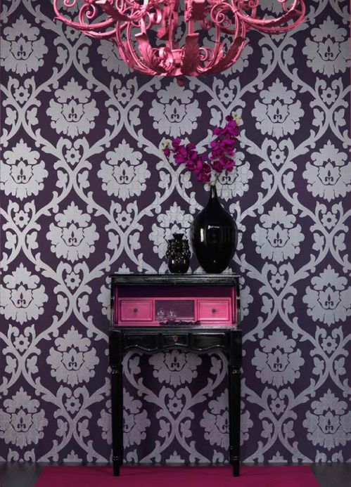 Archiv Wallpaper Maresa violet Room View