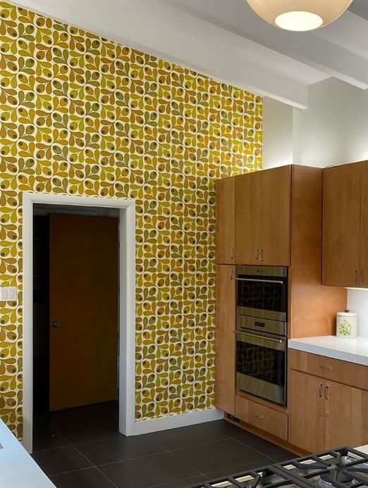 Wallpaper patterns Wallpaper Loki curry yellow Room View