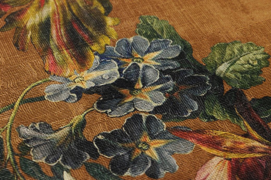 Papel pintado botánico Papel pintado Margarete ocre Ver detalle
