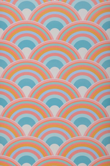 Wallpaper Wallpaper Retro Rainbow shades of pink Roll Width