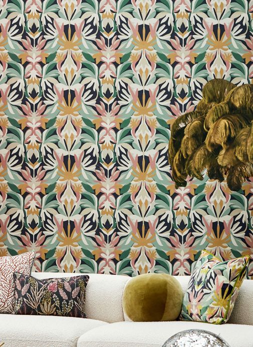 Modern Wallpaper Wallpaper Jalis shades of green Room View