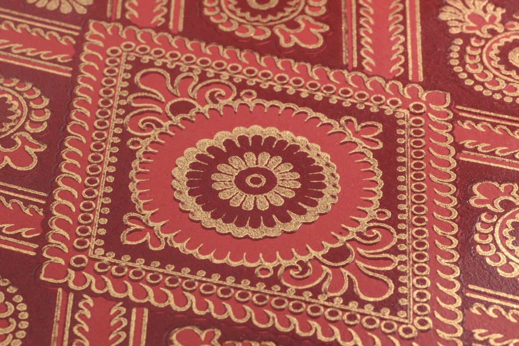 Classic Wallpaper Wallpaper William orient red Detail View