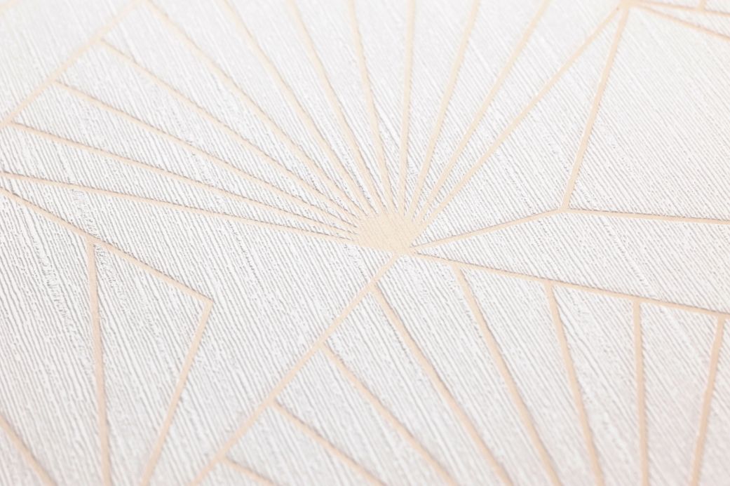 Geometric Wallpaper Wallpaper Opera cream white Detail View