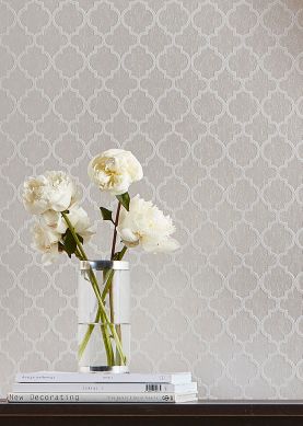 Wallpaper Ginevra oyster white Room View